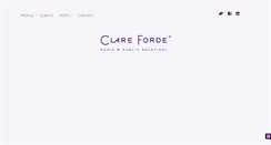 Desktop Screenshot of clareforde.com